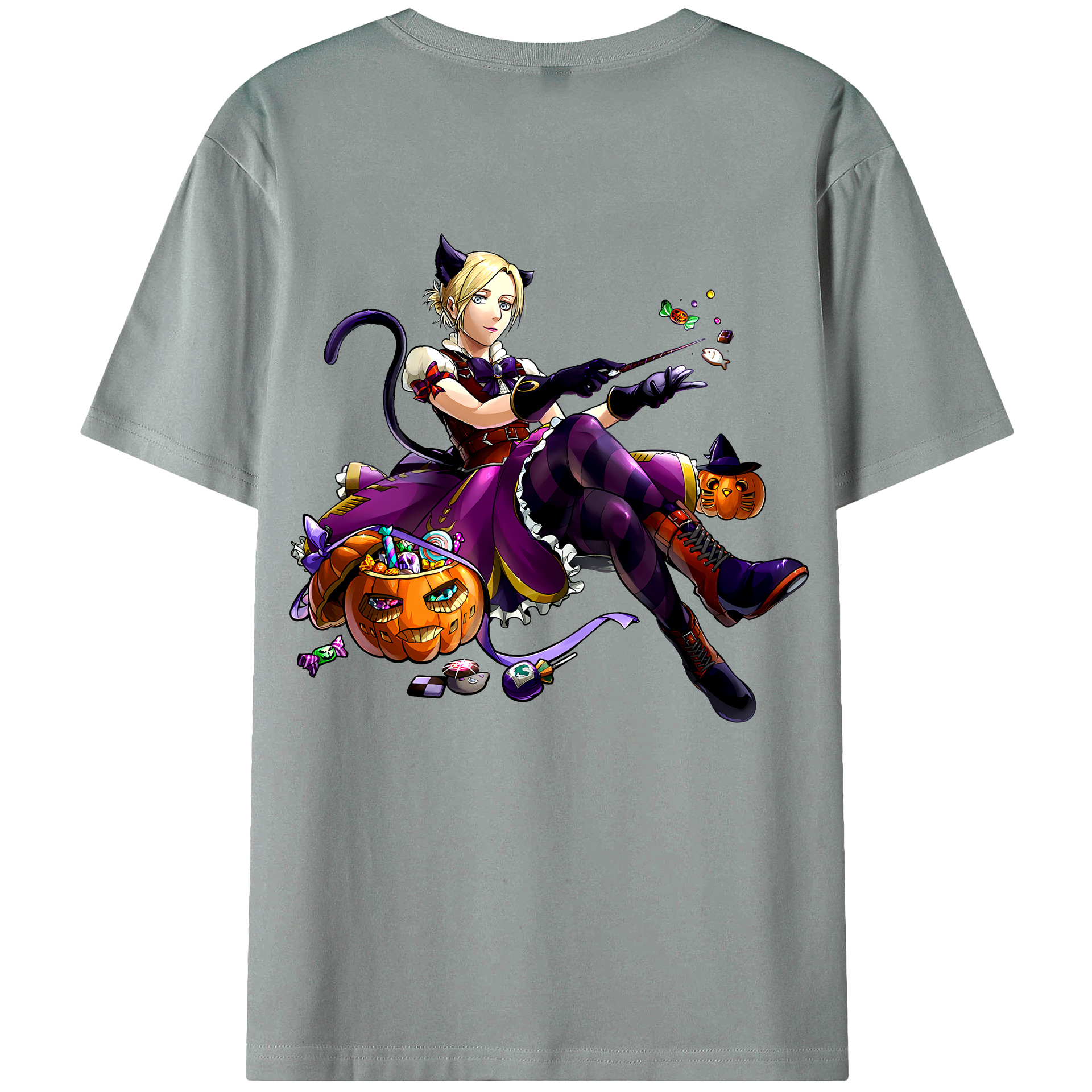 （画像用） 進撃の巨人 アニ・レオンハート Attack on Titan Annie Leonhart 綿100％ メンズ半袖Tシャツ（バックプリント） 通気性
